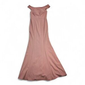 Azazie Nicolina Dusty Rose Off-Shoulder Mermaid Prom Dress Sz 4